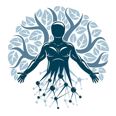 Vector individual, mystic character made with wire