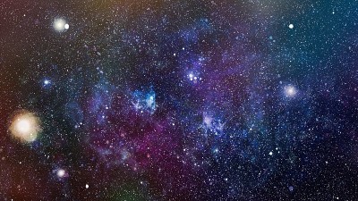 外太空某个美丽的星云。五彩缤纷的空间
