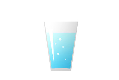 水在玻璃杯或碳酸水的插图