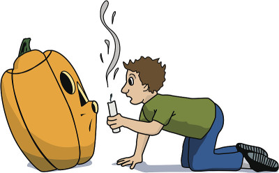 南瓜灯欺骗男孩