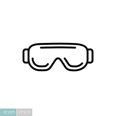生物护目镜眼睛保护矢量图标