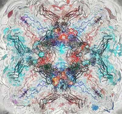 数字插图抽象背景图案