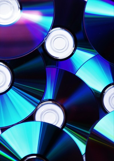 DVD CD蓝光碟片特写细节
