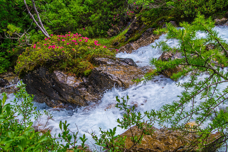 法国阿尔卑斯山的风景