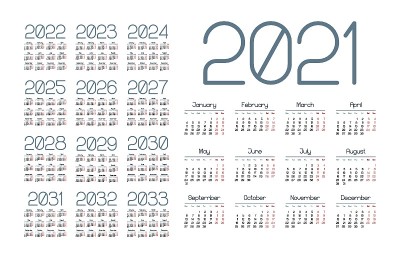 English calendar  2021_kvadrat