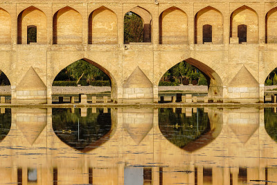 Esfahan Iran Si o seh pol Bridge in Esfahan, Iran，
