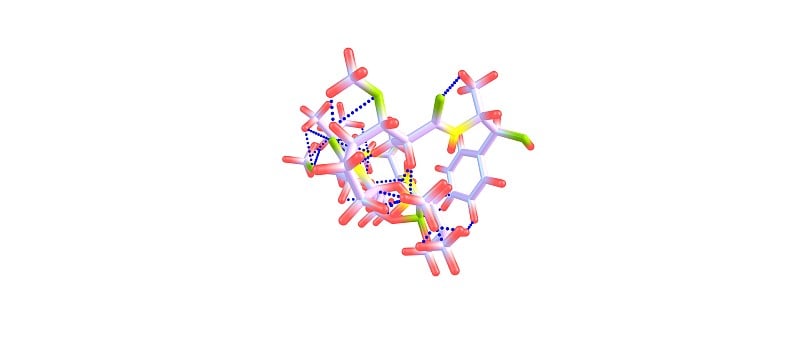 单甲基auristatin E分子结构孤立于白色