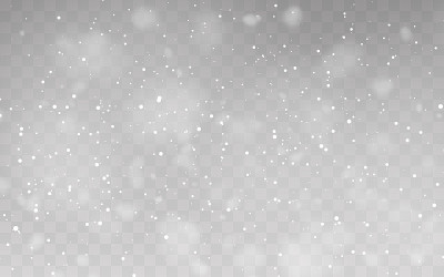 矢量Png大雪，不同形状和形式的雪花。雪花纷飞，雪花背景。下降的圣诞节
