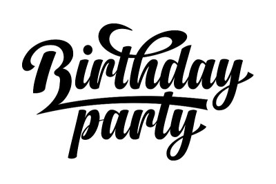 生日聚会。书法文本