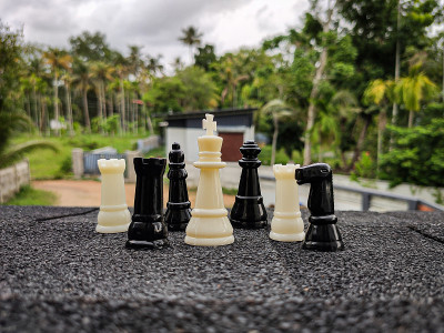 棋子放在上面
