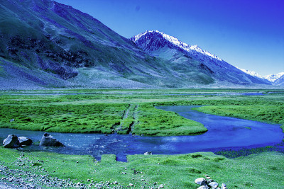 巴基斯坦的湖泊，风景，河流，山脉。