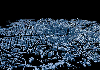 城市建筑3d插图