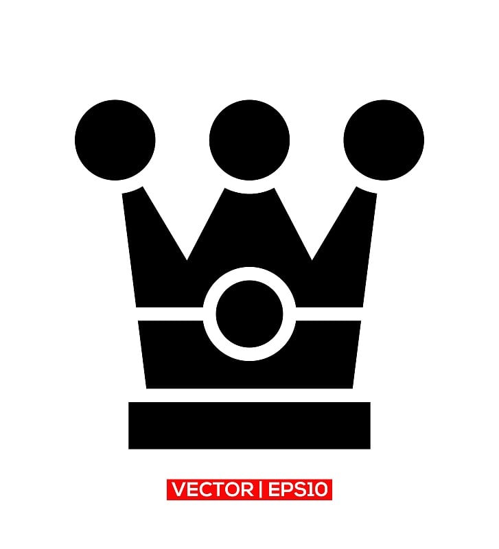 king crown icon vector logo or illustration.