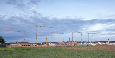 新住宅区的建筑工地