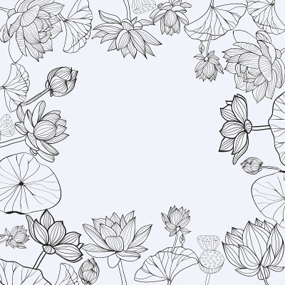 矢量手绘花架。