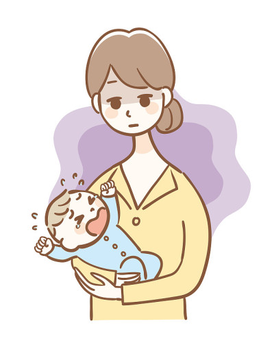 产后抑郁的妈妈