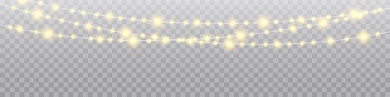 Christmas lights isolated realistic design element