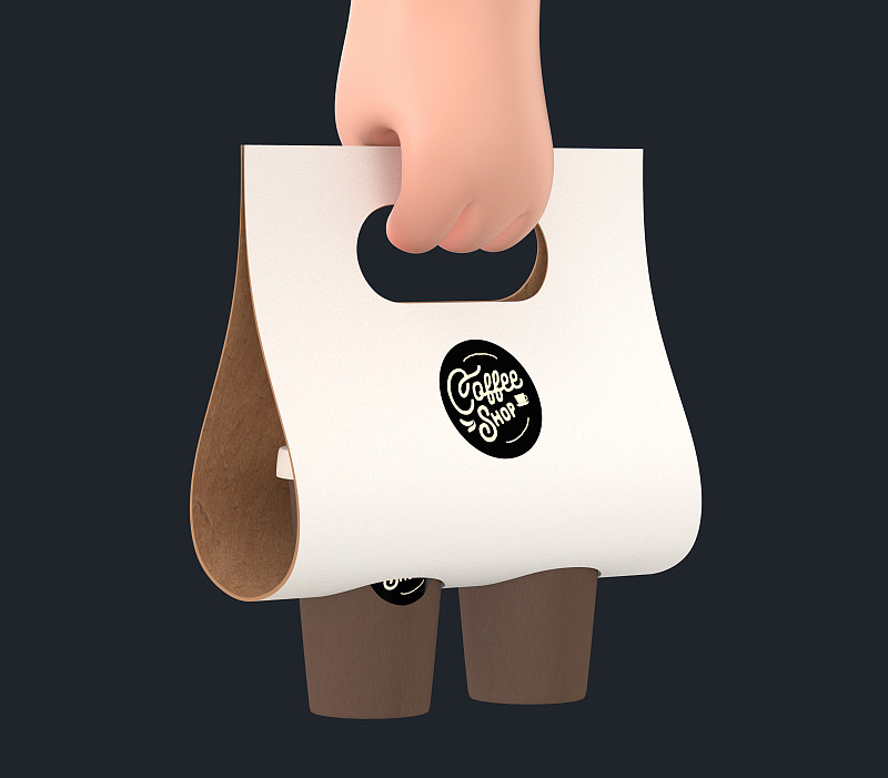 咖啡店3D插图