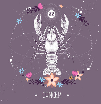 现代魔术魔术卡与占星巨蟹座星座。星座的特点