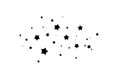 闪耀的星星五彩纸屑。光背景。白色的抽象结构