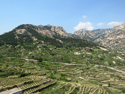 青山渔村风景，青岛，山东省，中国