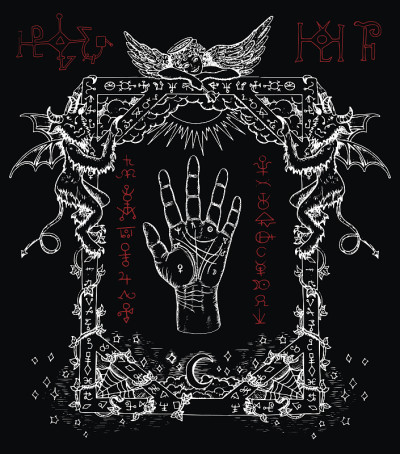 神秘的框架与手相，恶魔和天使