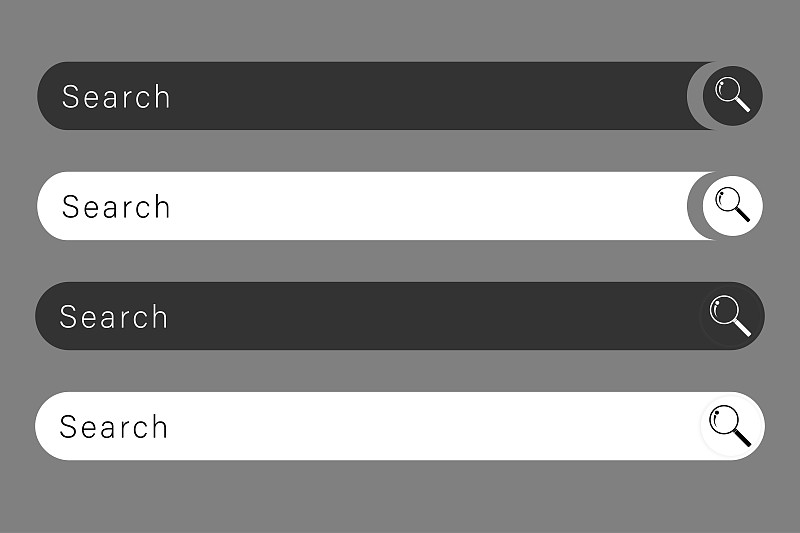 搜索栏ui，设计和网站。搜索地址和导航栏图标。