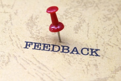 Push pin on feedback text