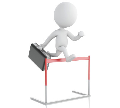 3d白人在跨栏比赛。