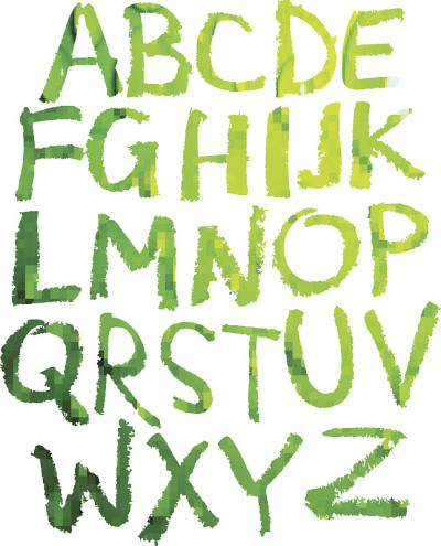 手写字母。向量