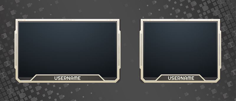Stream webcam overlay. Twitch live facecam set, 16