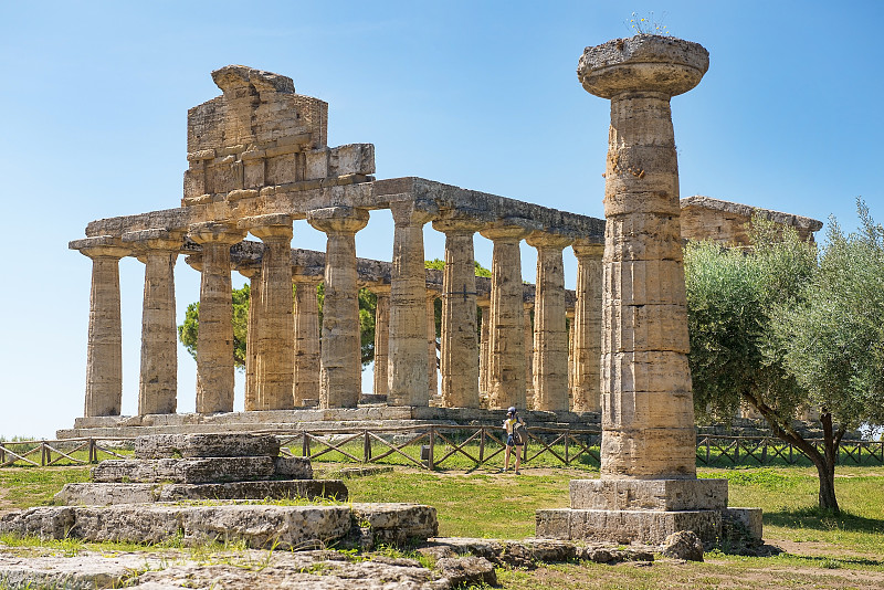 雅典娜神庙(密涅瓦)波塞多尼亚(Paestum)，坎帕尼亚，意大利