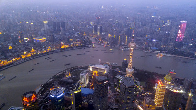 上海和黄浦江全景