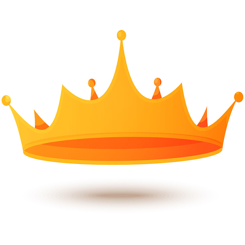 Gold crown with shadow