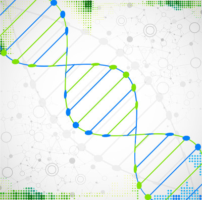 科学模板，DNA分子背景。