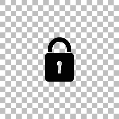 Lock icon flat
