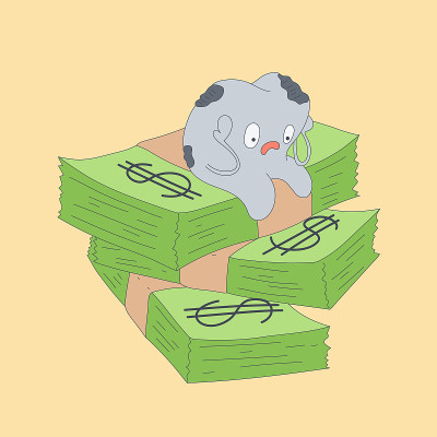 一个非常昂贵的牙科治疗的插图。