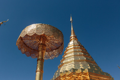素贴Wat Phra That Doi Suthep，清迈的寺庙，在泰国很受欢迎的历史寺庙。