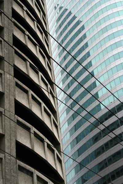 玻璃和钢铁马尼拉城市街区