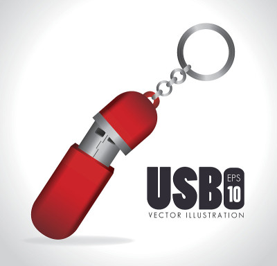 USB设计，矢量插图。