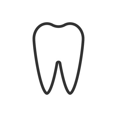 齿形图标。牙科向量符号。口腔和口腔轮廓标志。牙医的标志。