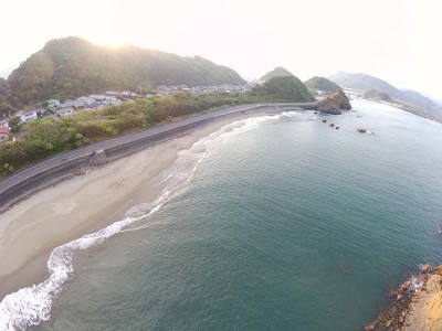 九州宫崎骏日美海滨无人机