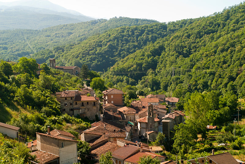 卡波德夸(Ascoli Piceno)，意大利马奇的一个古老的小村庄