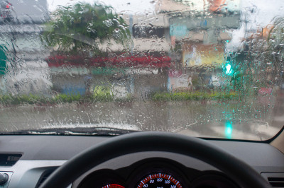 雨天背景与复制空间