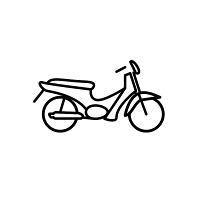 Motorcycle icon, symbol template vector