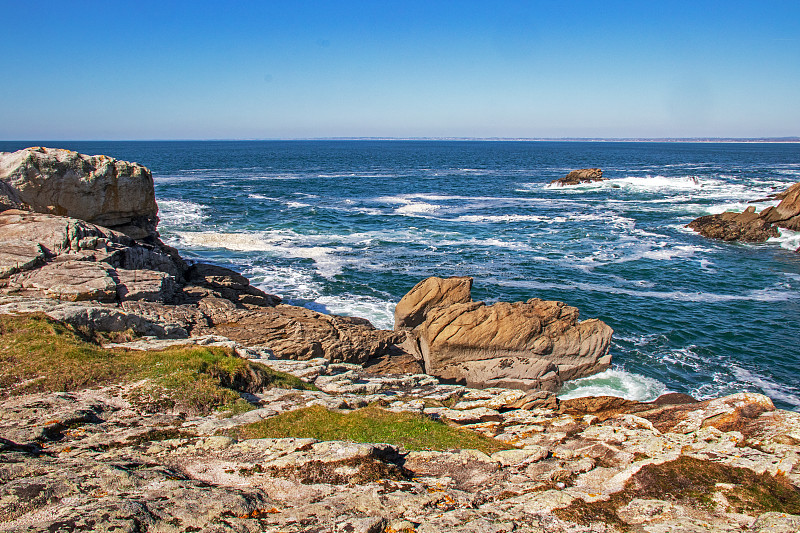 圣Guenole。岩石海岸。Finistere。布列塔尼