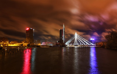 拉脱维亚里加的夜景