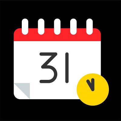 日历提醒计划圣诞平面设计图标。
