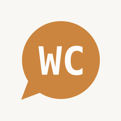 孤立的语音气球与文本WC