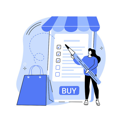 采购协议抽象概念矢量插图。